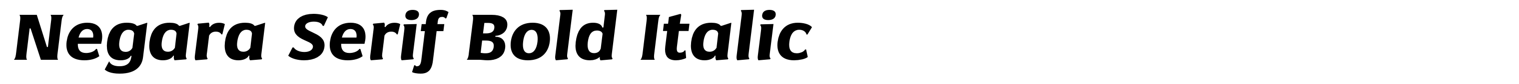 Negara Serif Bold Italic
